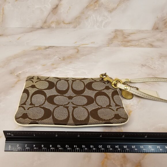 Coach Small Wristlet with Multi Color Stripe - Picture 2 of 5